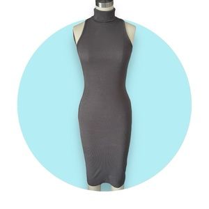 Zara Grey Turtleneck Dress